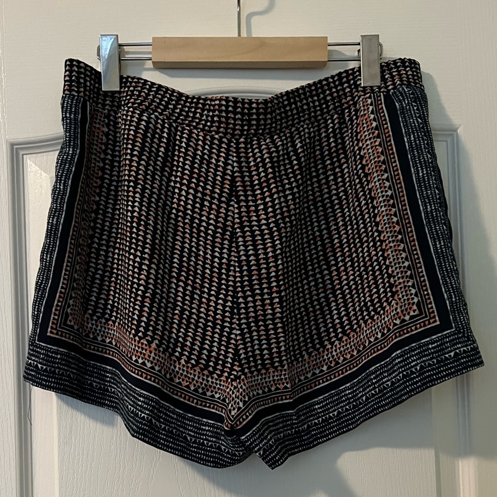 BCBG navy and black printed mini shorts